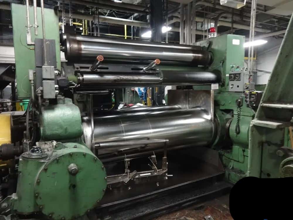 26" x 26" x 84" Adamson United Rubber or Plastic Mill, 2-Roll, 500 HP with Drilled Rolls
